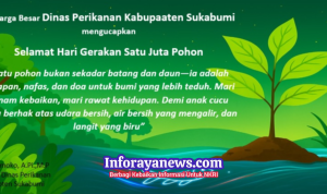 Keluarga Besar Dinas Perikanan Kabupaten Sukabumi Mengucapkan Selamat Hari Gerakan Satu Juta Pohon