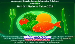 Keluarga Besar Dinas Perikanan Kabupaten Sukabumi Mengucapkan Selamat Memperingati Hari Gizi Nasional Tahun 2026