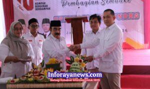 Gelar HUT ke-18, Gerindra Bagi Bibit Pohon Buah ‘Simbol’ Keberlanjutan Perjuangan