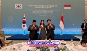 Kompak Lakukan Simbol Jari Hati, Momen Prabowo Bertemu Carmen Hearts2Hearts