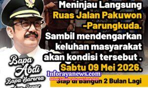 Sukabumi Mubarokah Bupati Asep Japar Pastikan Perbaikan Jalan Pakuwon Dimulai Dua Bulan Lagi