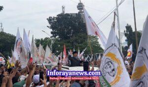 Prabowo Sapa Puluhan Ribu Massa di Gerbang Pemuda, Usai Pidato RUU APBN 2027 dan Nota Keuangan di DPR RI